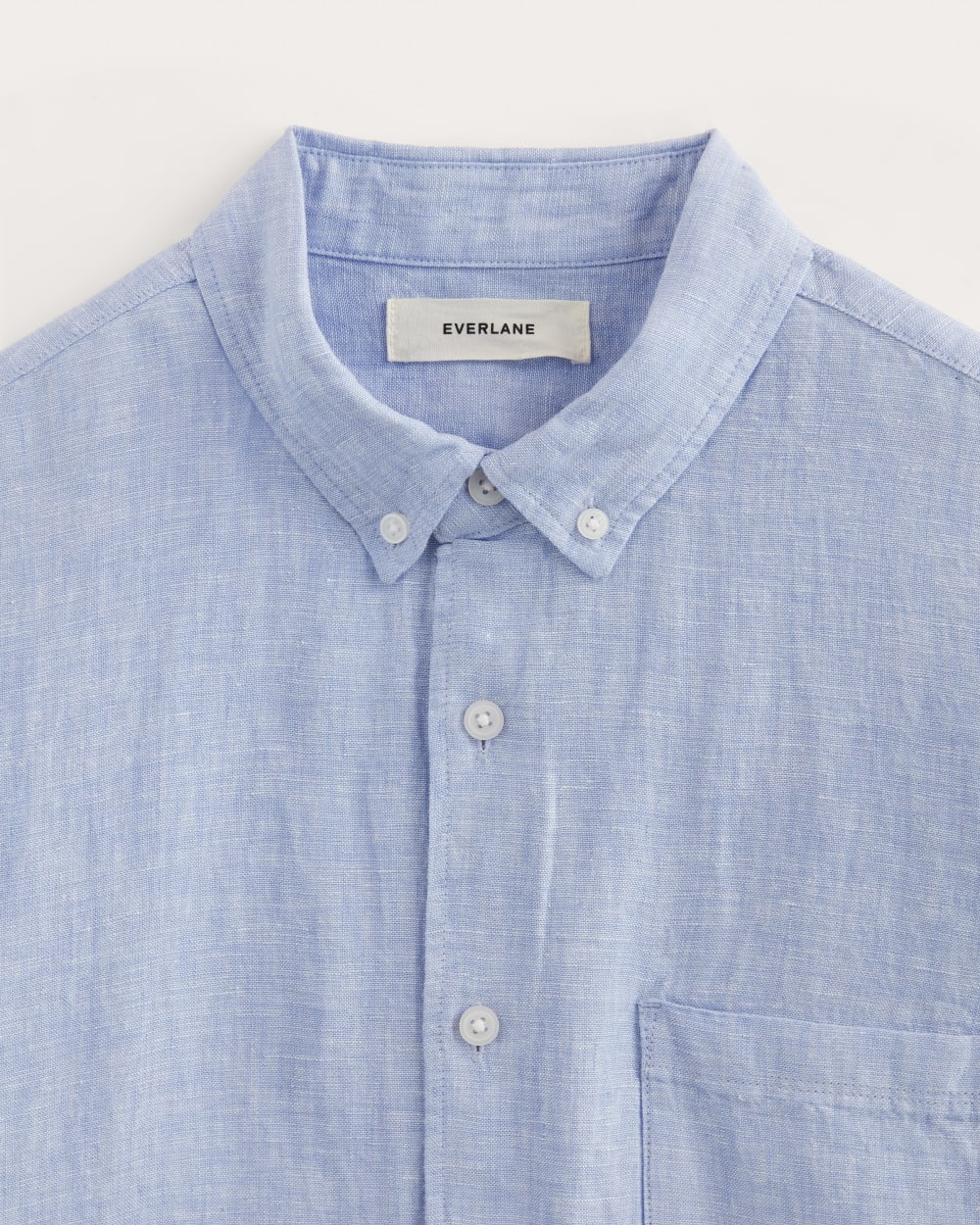 The Classic Short-Sleeve Shirt in Linen | Light Blue - Image 6