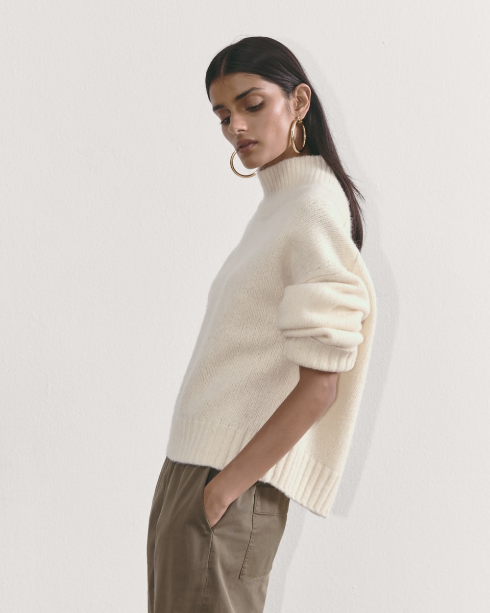 The Cloud Oversized Turtleneck | Bone - Image 3