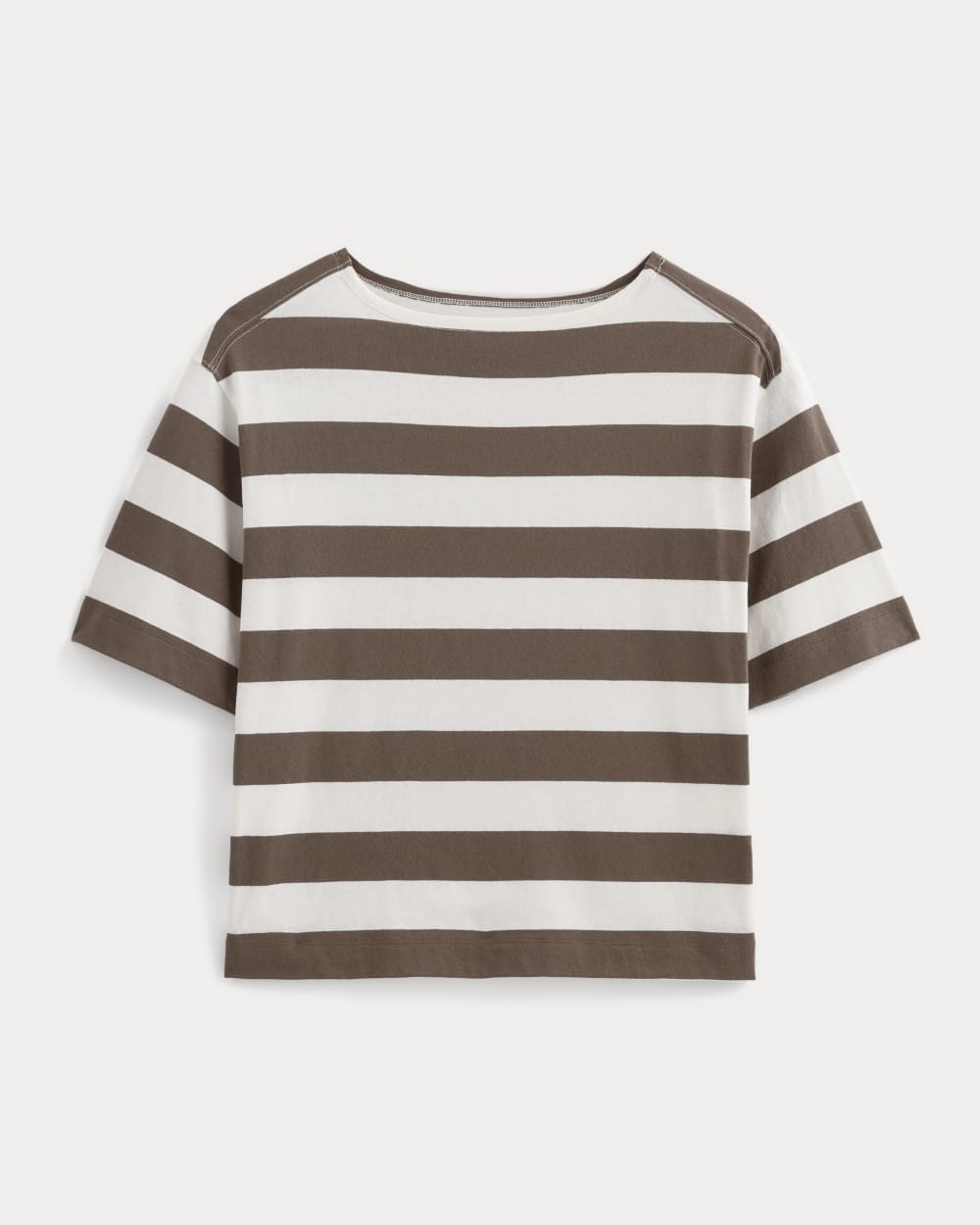 The Mariner Oversized Tee | Deep Taupe / Bone - Image 2