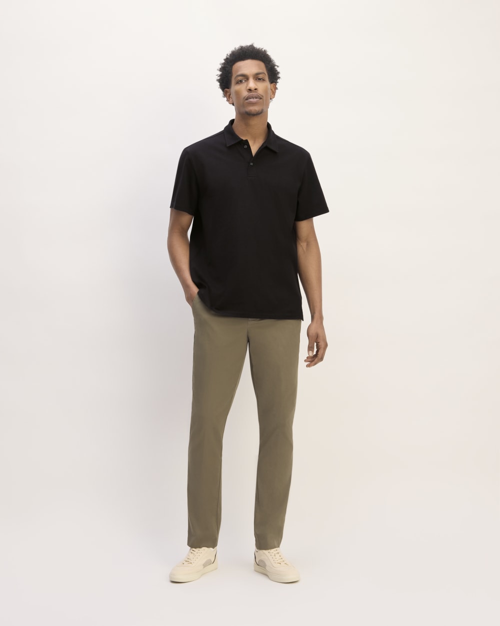 The Premium Weight Short-Sleeve Polo | Black - Image 3