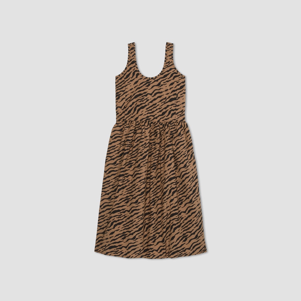 The Poplin Summer Dress | Tiger Stripe Toasted Coconut - Image 2