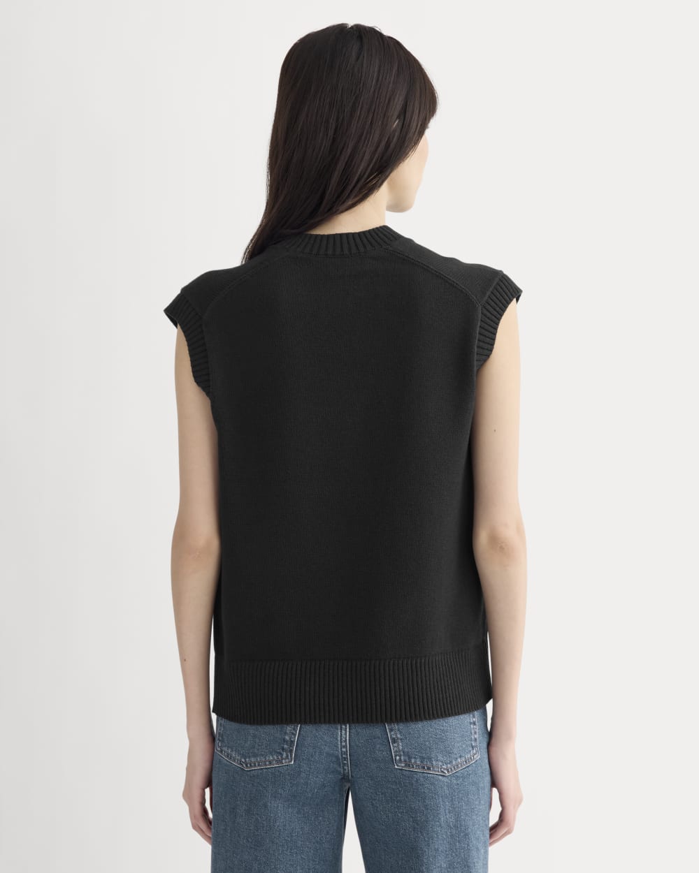 The Boxy Vest in Everyday Cotton | Black - Image 5