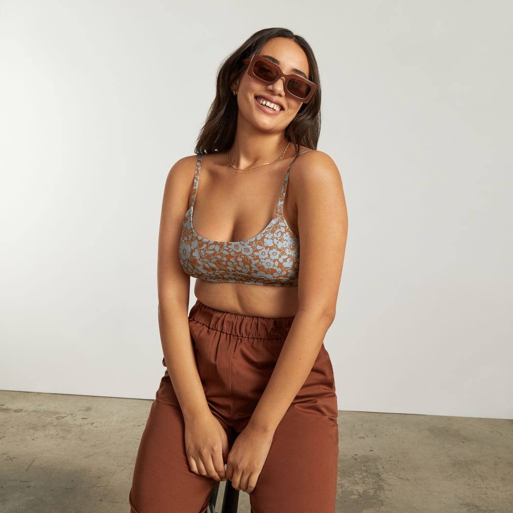 The Scoop-Neck Bikini Top | Honey Floral - Image 6