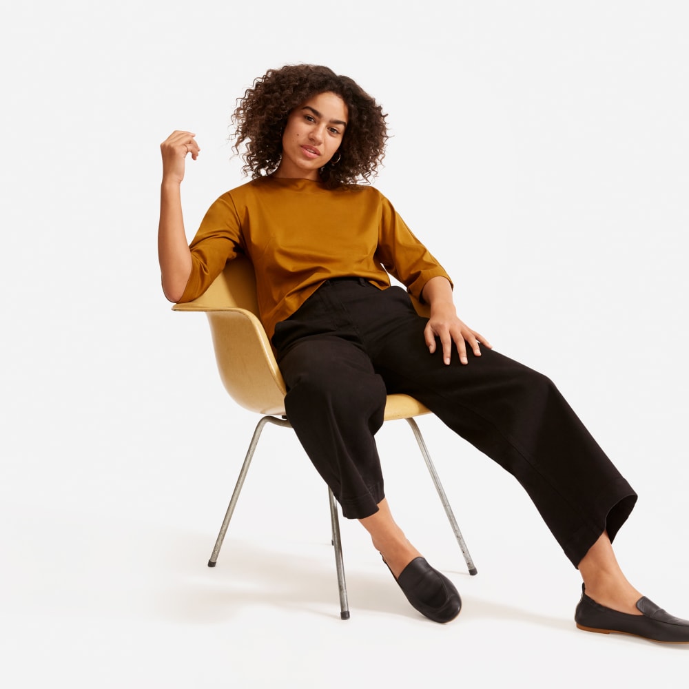 The Wide-Leg Crop Pant | Black | Regular - Image 5