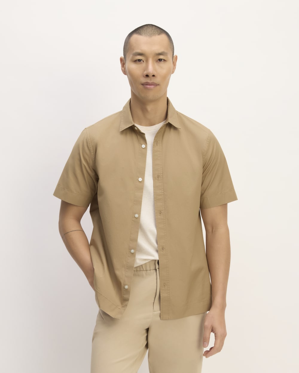 The Supima? Short-Sleeve Poplin Shirt | Tiger's Eye