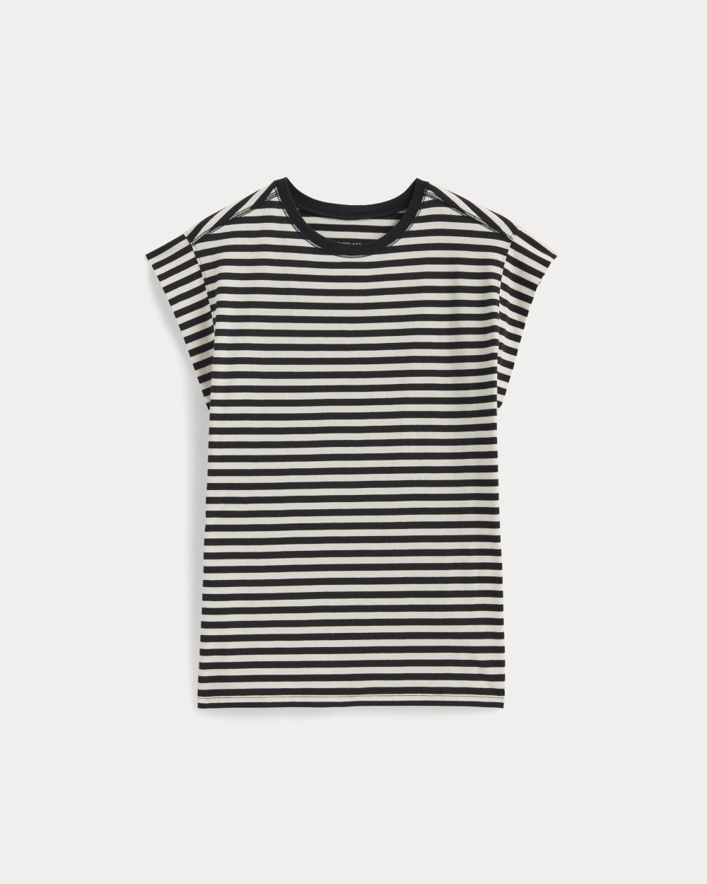 The Muscle Tee in Essential Cotton | Bone / Black - Image 2