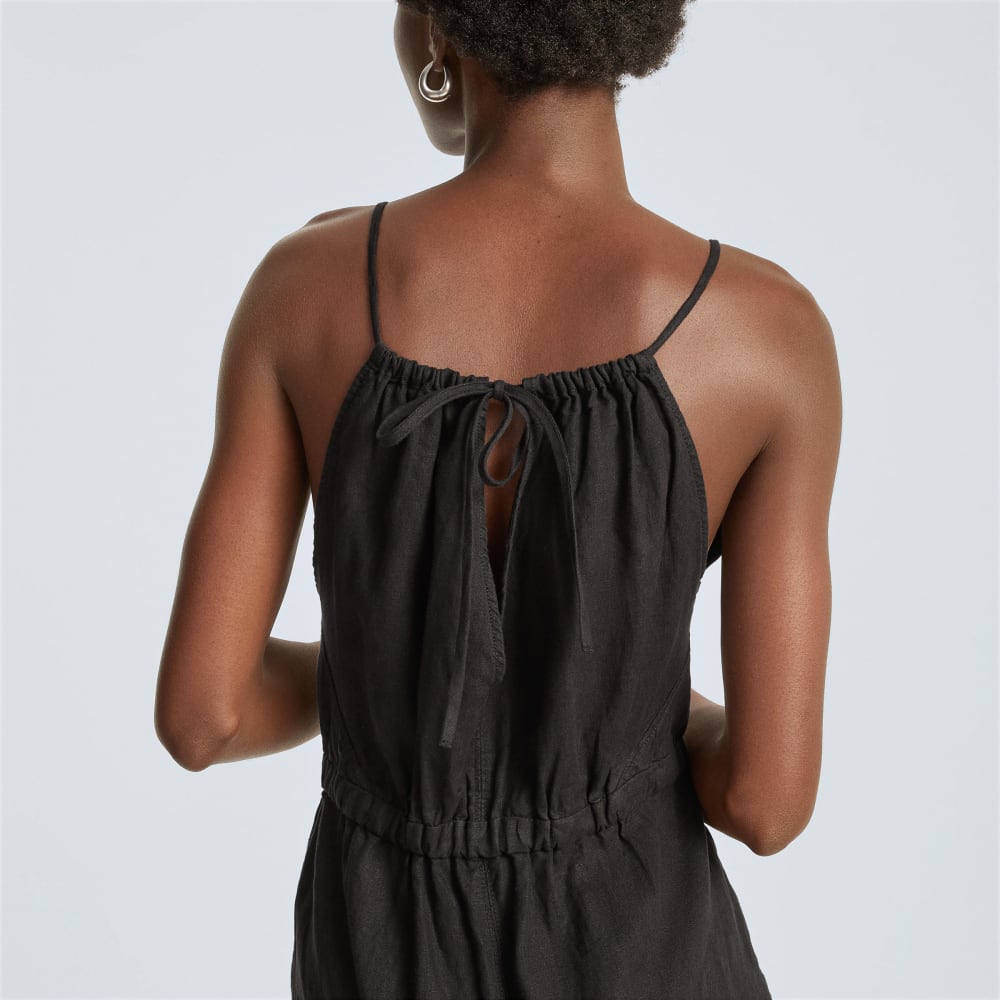 The Linen Shoestring Jumpsuit | Black - Image 5