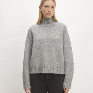The Cloud Oversized Turtleneck | Heather Grey