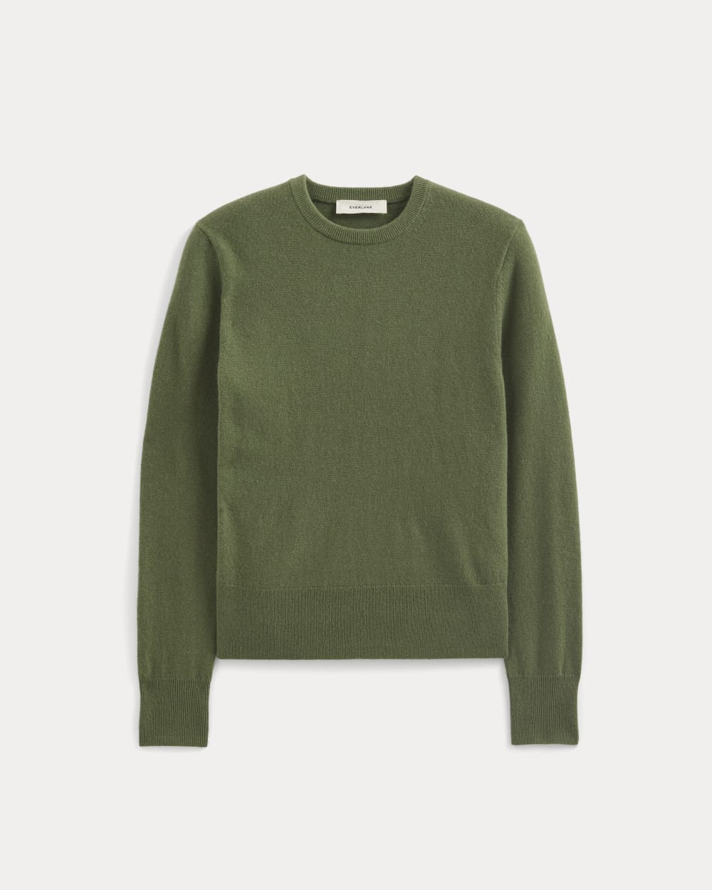 Cashmere Slim Crew Sweater | Forest Green - Image 2