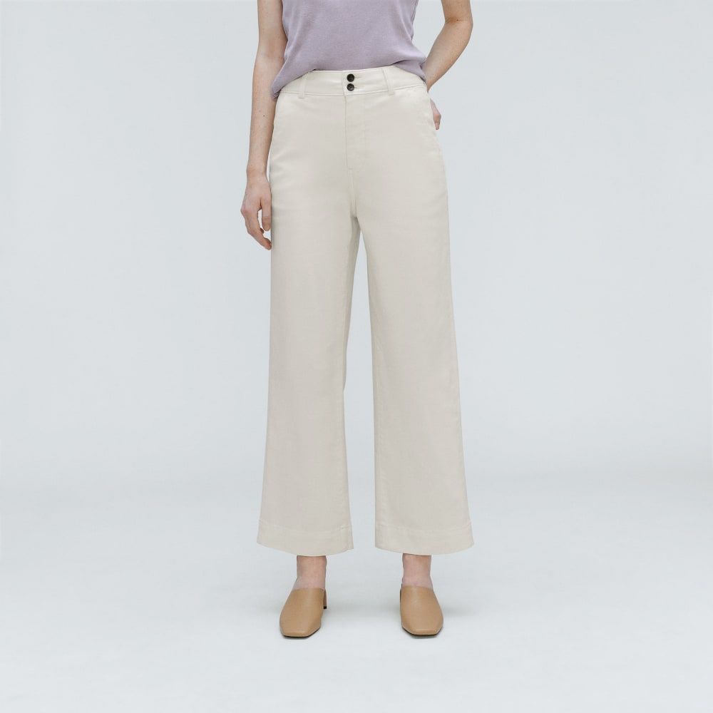 The Organic Wide-Leg Pant | Bone - Image 3