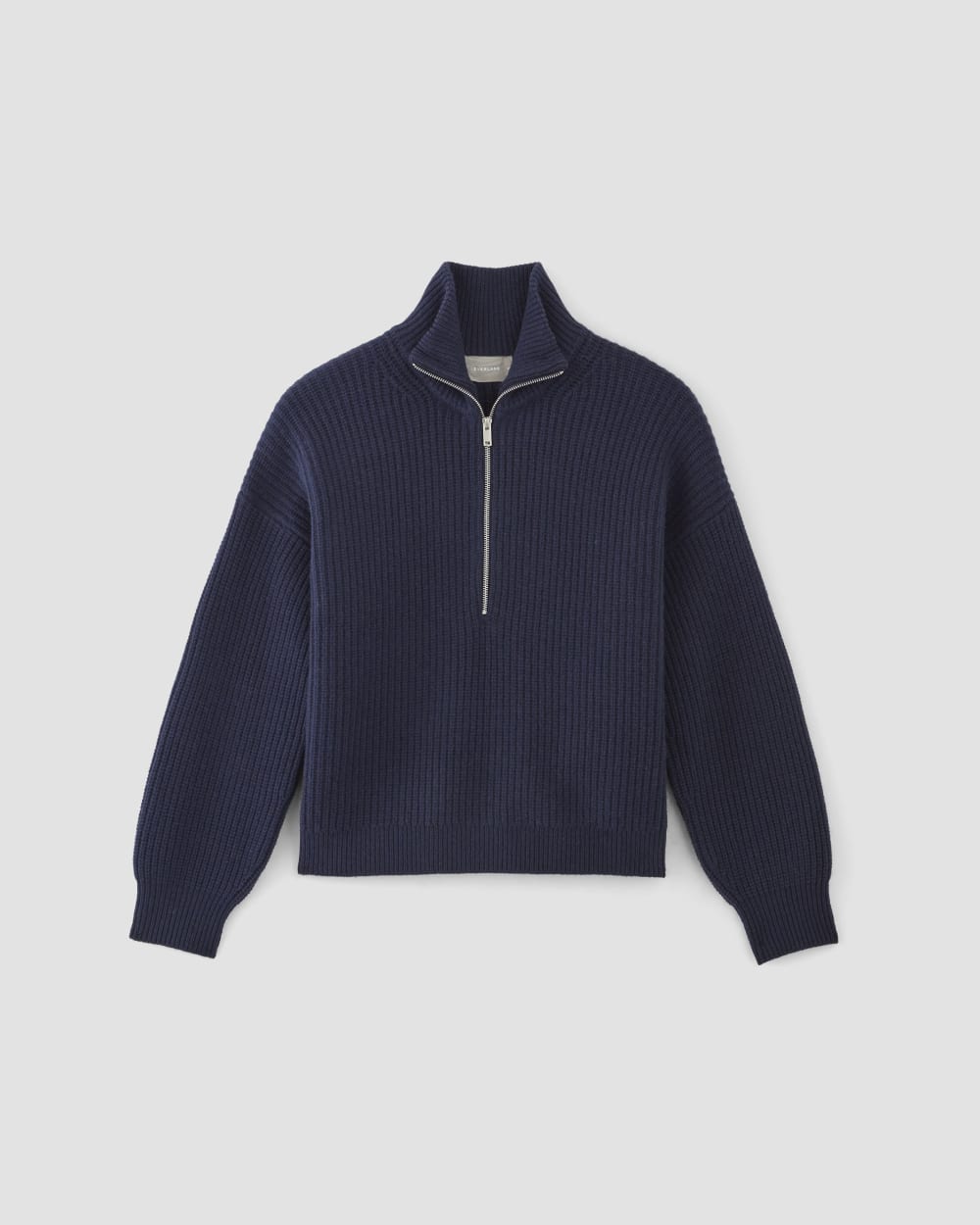 The Half-Zip Sweater in Luxe Merino | Navy - Image 2