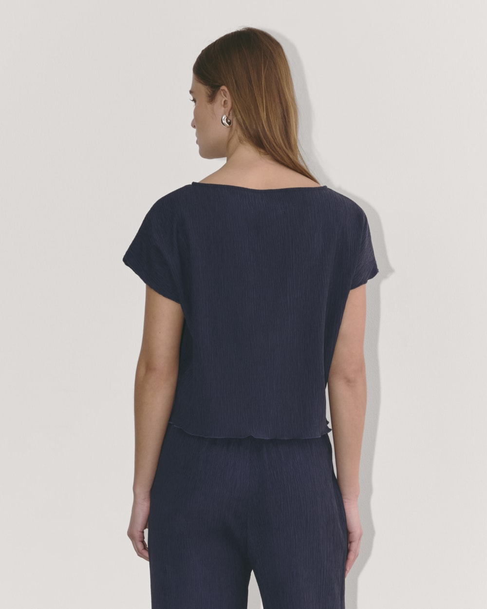 The Crinkle Top | Navy - Image 5