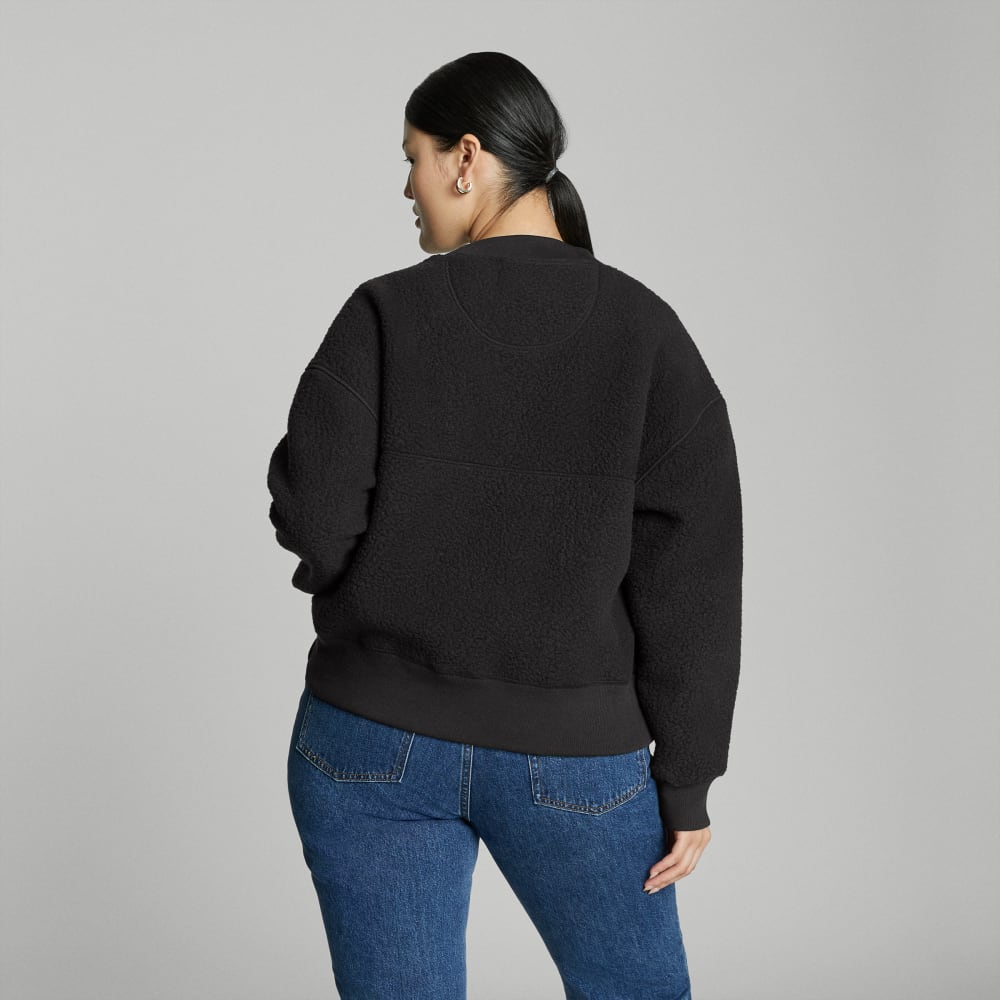 The ReNew Teddy Oversized Crew | Black - Image 3