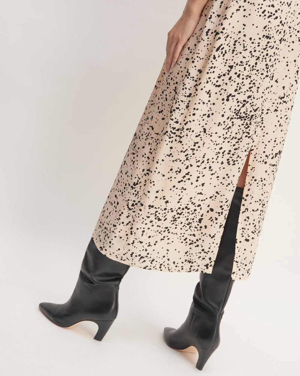 The Satin Racerback Slip Dress | Whisper Pink Moonsplatter - Image 5