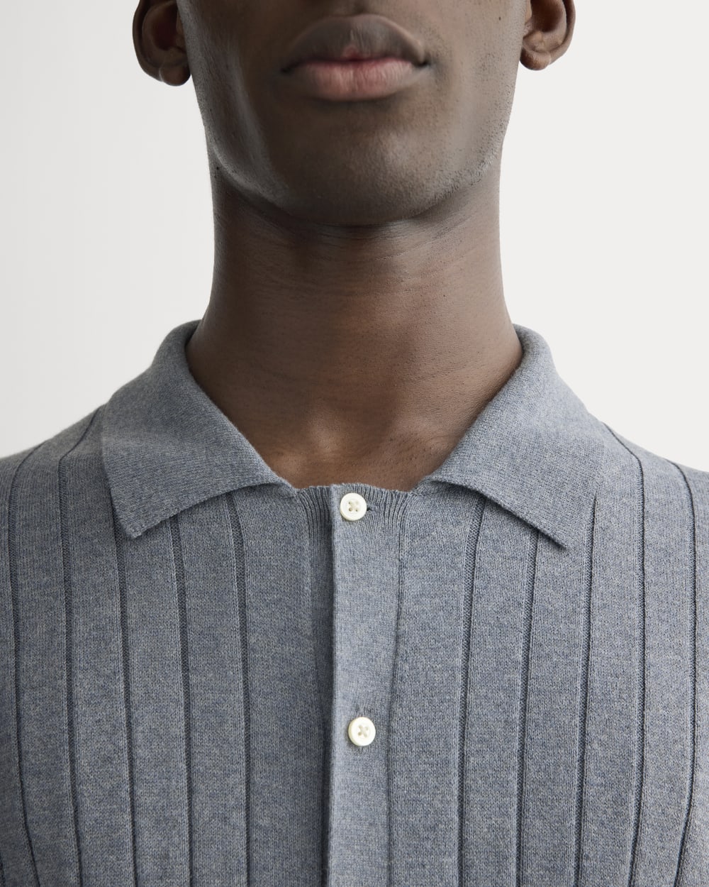 The No-Sweat Button-Down Polo | Heather Sage Blue - Image 4