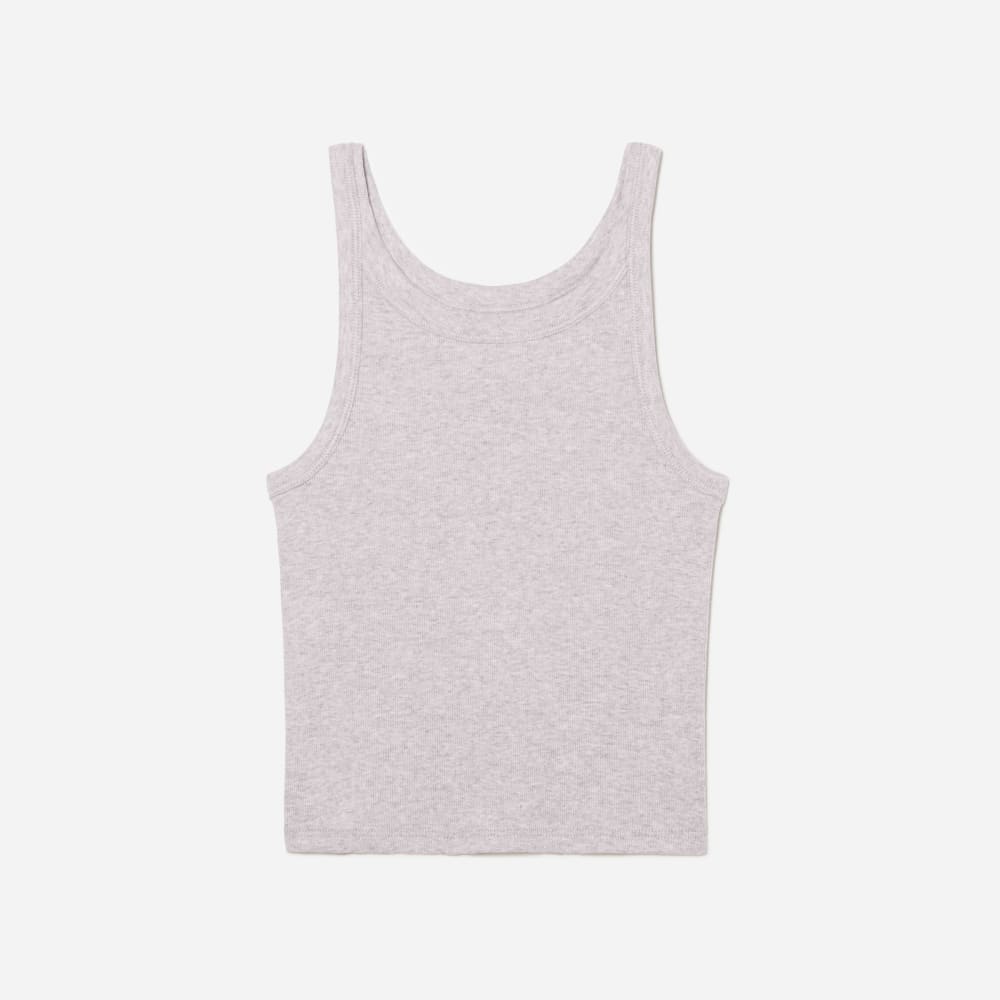 The Pima Micro-Rib Short Tank | Wisteria Grey