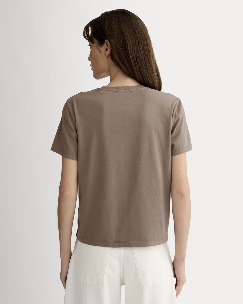 The Box-Cut Tee in Essential Cotton | Clay | No Pocket - Image 4
