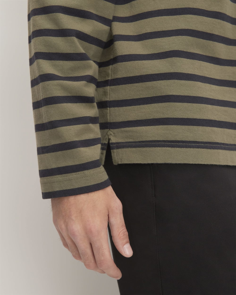 The Premium-Weight Long-Sleeve Mariner Tee | Kalamata / Black - Image 5