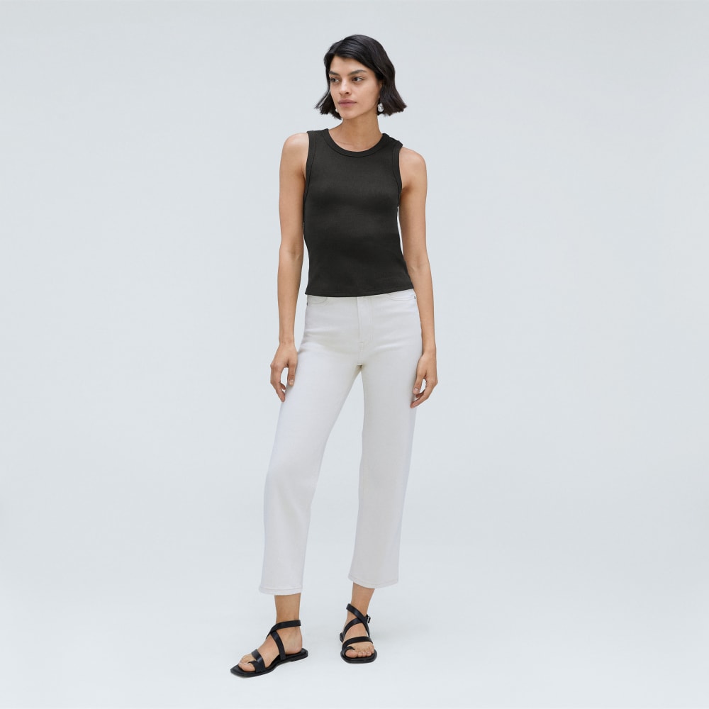 The Ribbed Cutout Tank | Black - Image 6