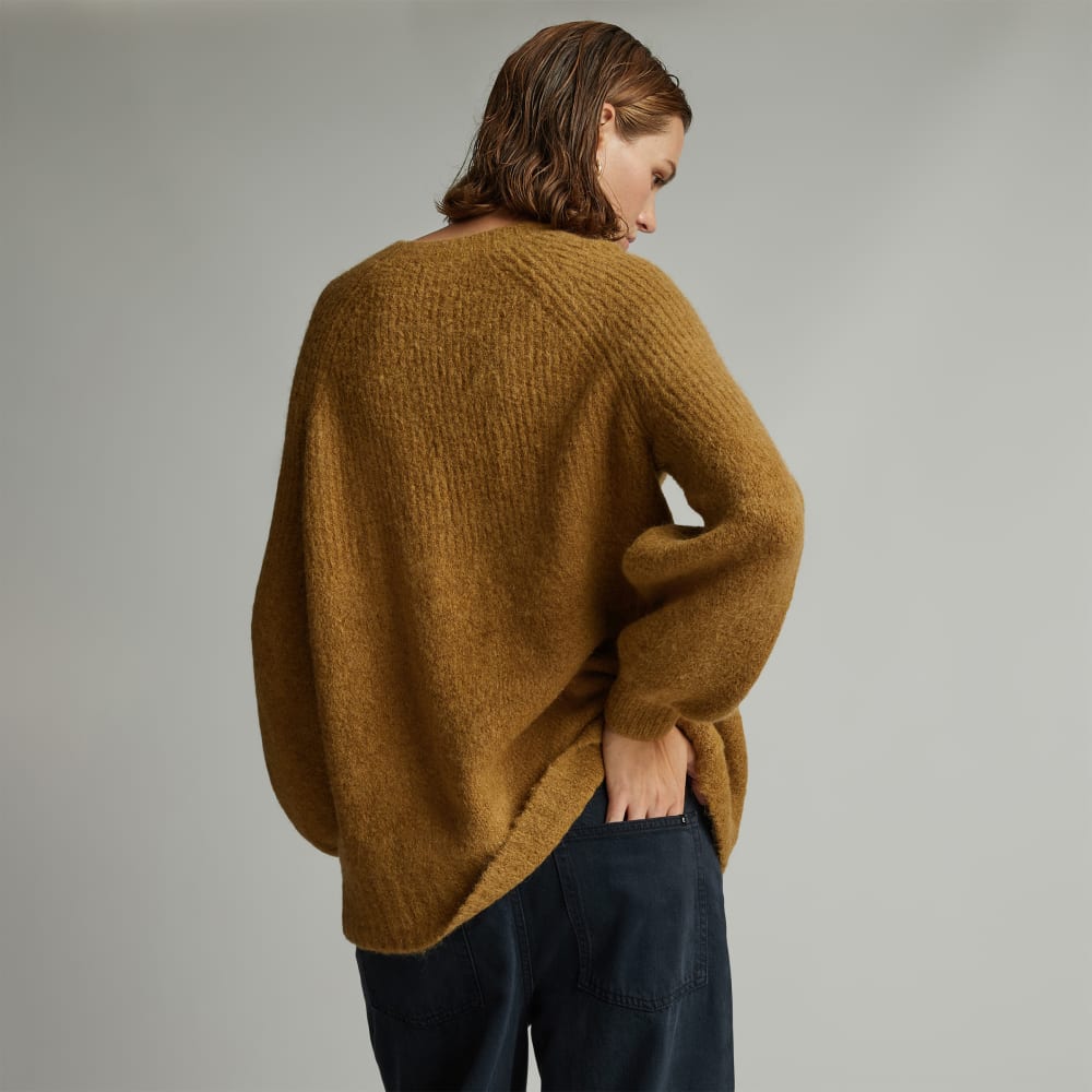 The SuperFuzz Alpaca Oversized Crew | Dijon - Image 3