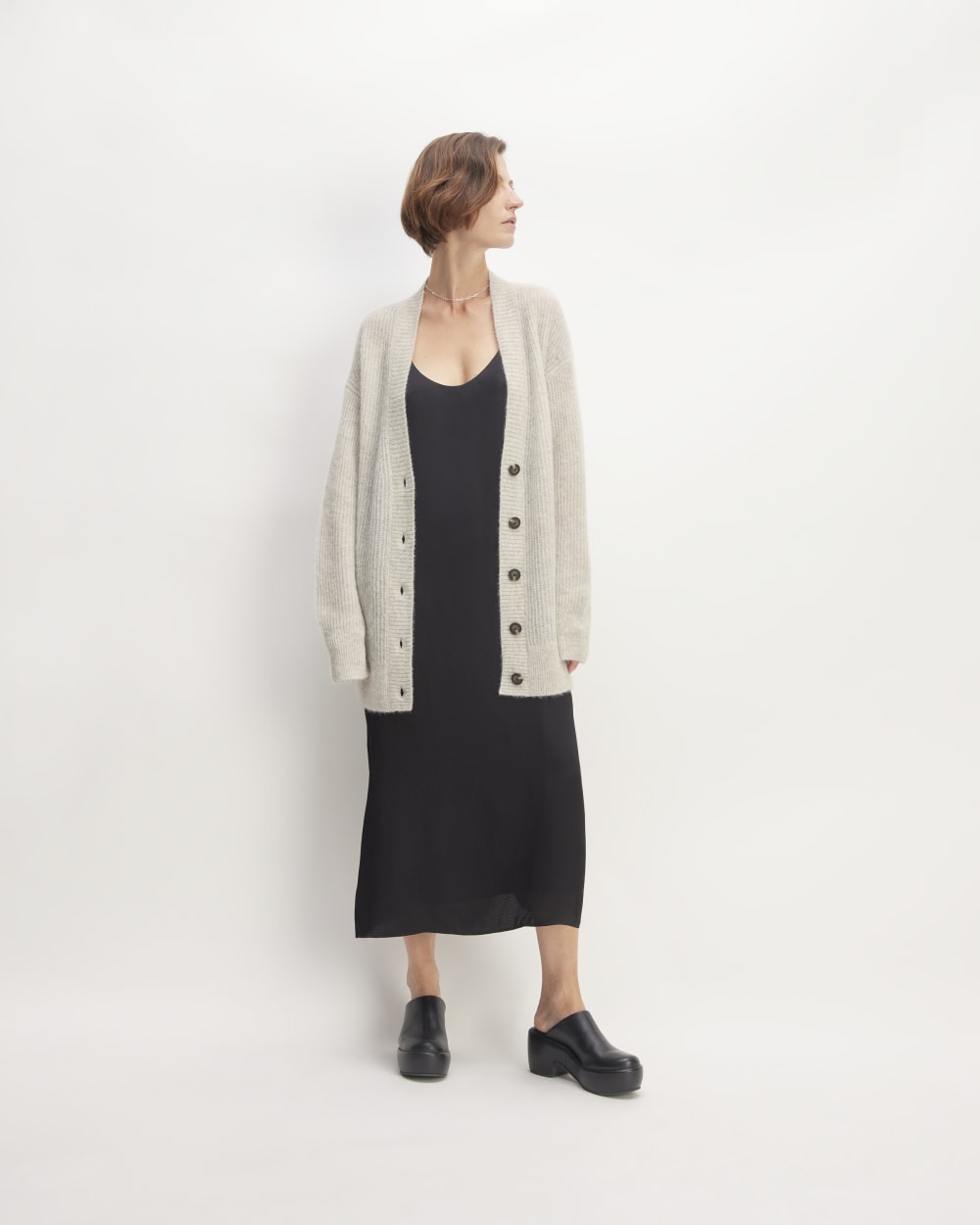 The Alpaca Oversized Cardigan | Almond - Image 3