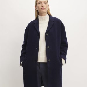 The Italian ReWool? Cocoon Coat | Navy