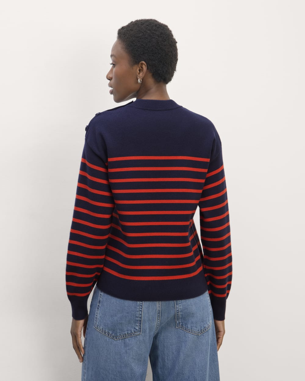 The Mariner Crew Sweater | Navy / Poppy Red - Image 6