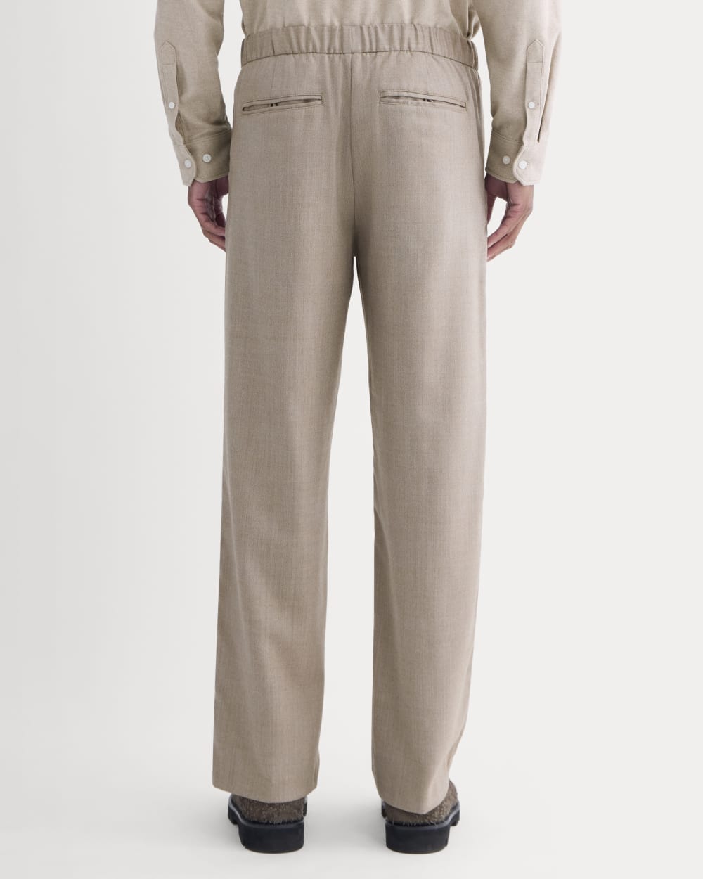 Pleated Trouser in Tailor Twill | Light Taupe - Image 5