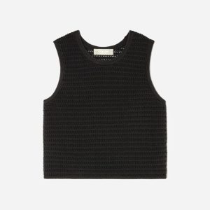 The Crochet Knit Cami | Black