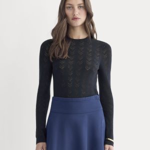 The Pointelle Crew in Ultrasoft Merino | Navy