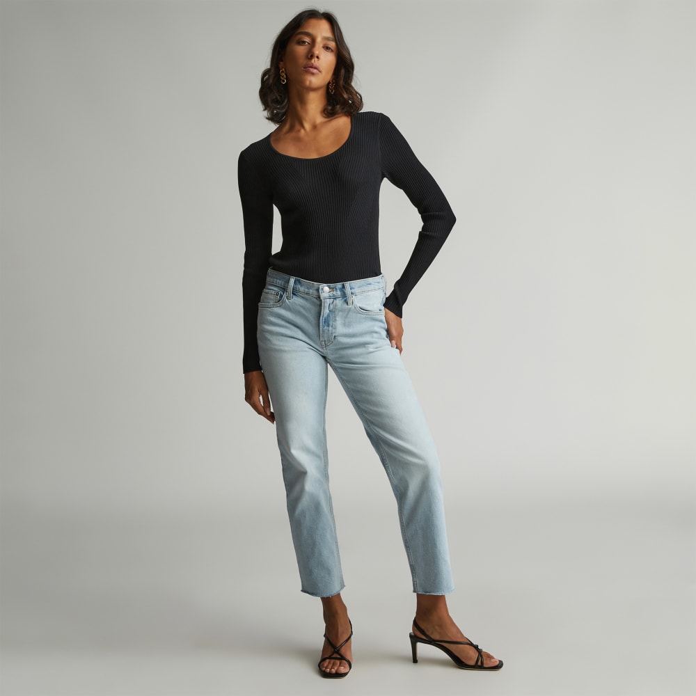 The Low-Rise Shortie Jean | Fog - Image 6