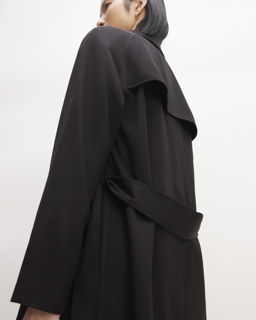 The Italian Wool Modern Trench | Black - Image 5