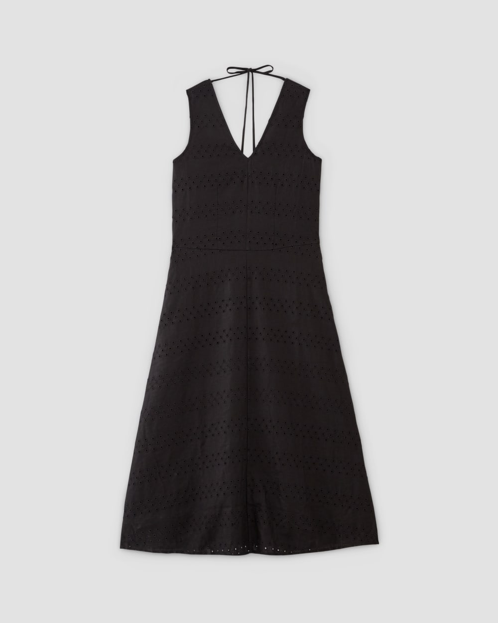 The Linen Eyelet Maxi Dress | Black Eyelet - Image 2