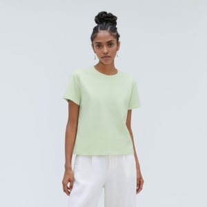 The Box-Cut Tee in Essential Cotton | Seafoam Green | No Pocket