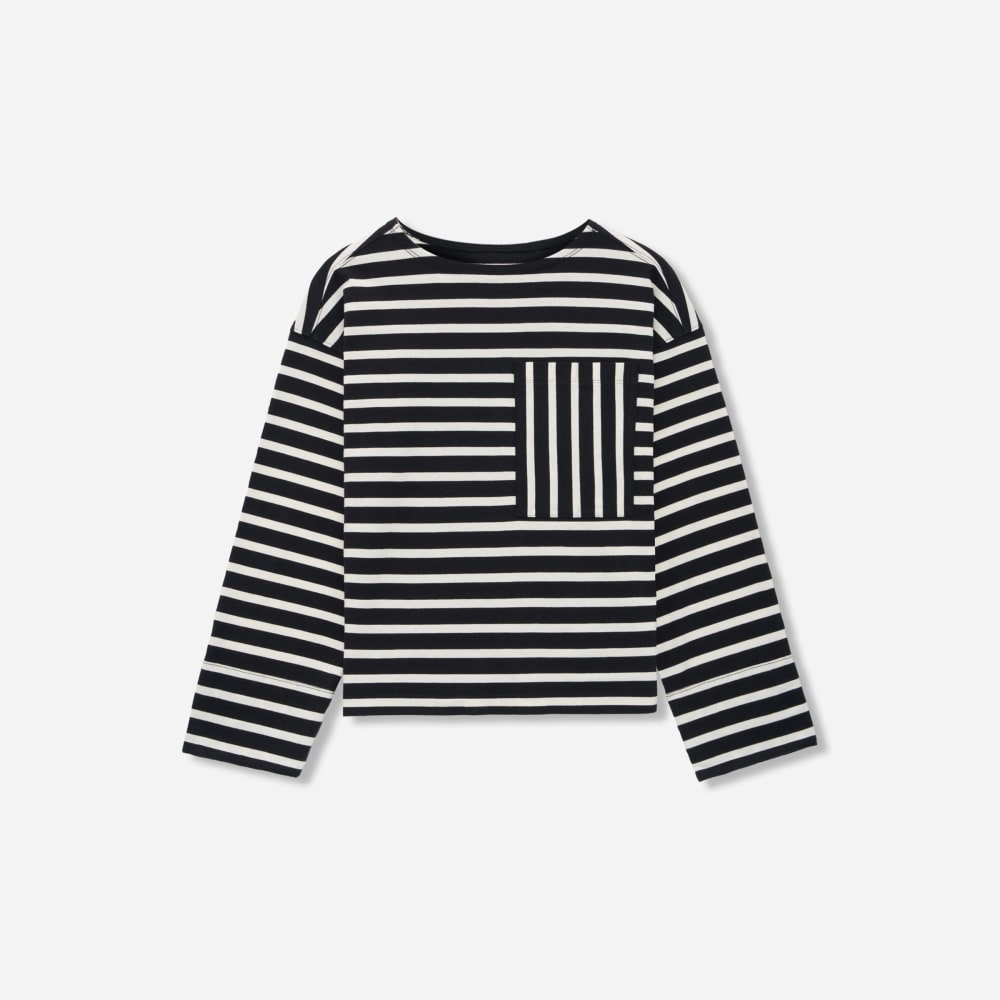 The Premium Weight Oversized Pocket Tee | Black / Canvas Tan - Image 2