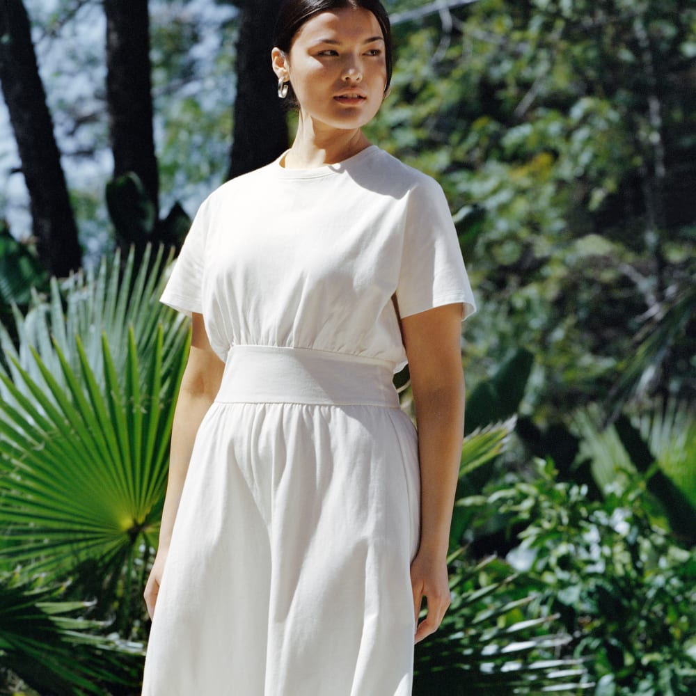 The Organic Cotton Waisted Dress | Canvas - Image 7
