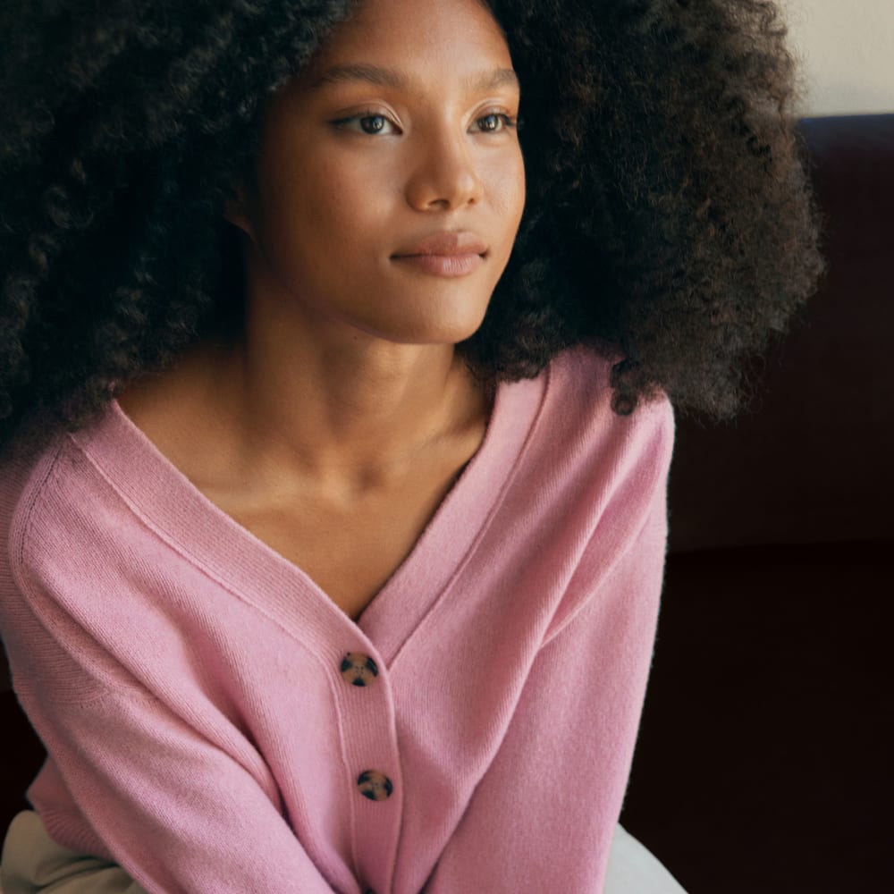 The Cashmere Cardigan | Bubblegum - Image 4