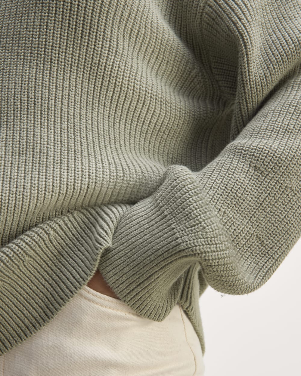 The Half-Zip in Everyday Cotton | Sage Green - Image 5