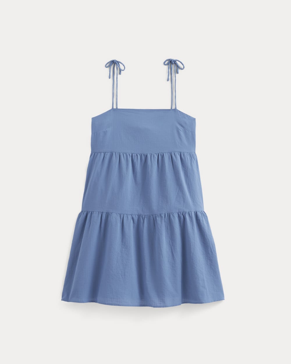 The Gauze Mini Tiered Dress | Soft Cobalt - Image 2