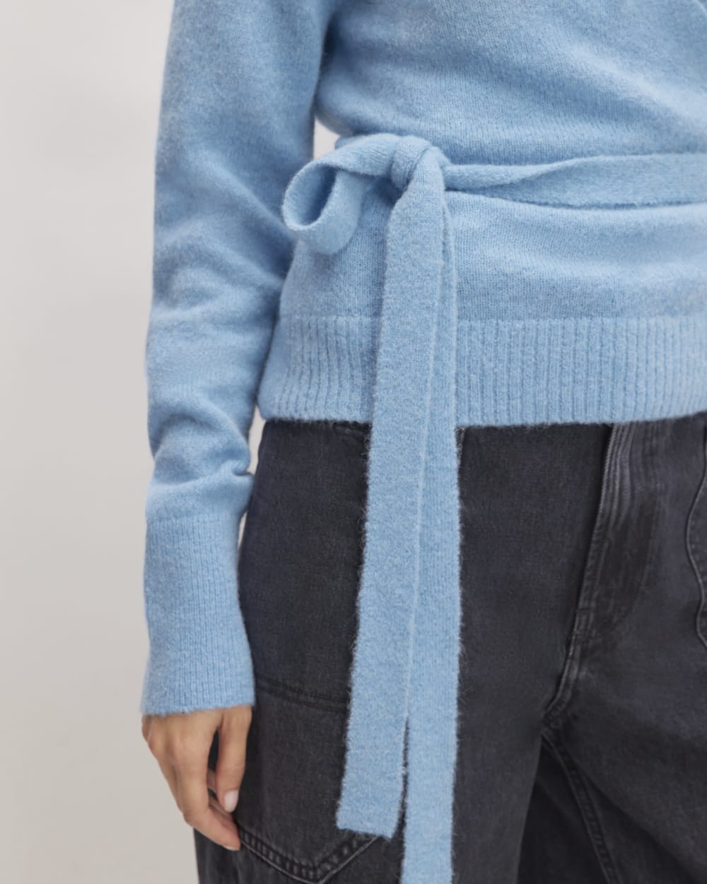 The Alpaca Wrap Sweater | Heritage Blue - Image 5