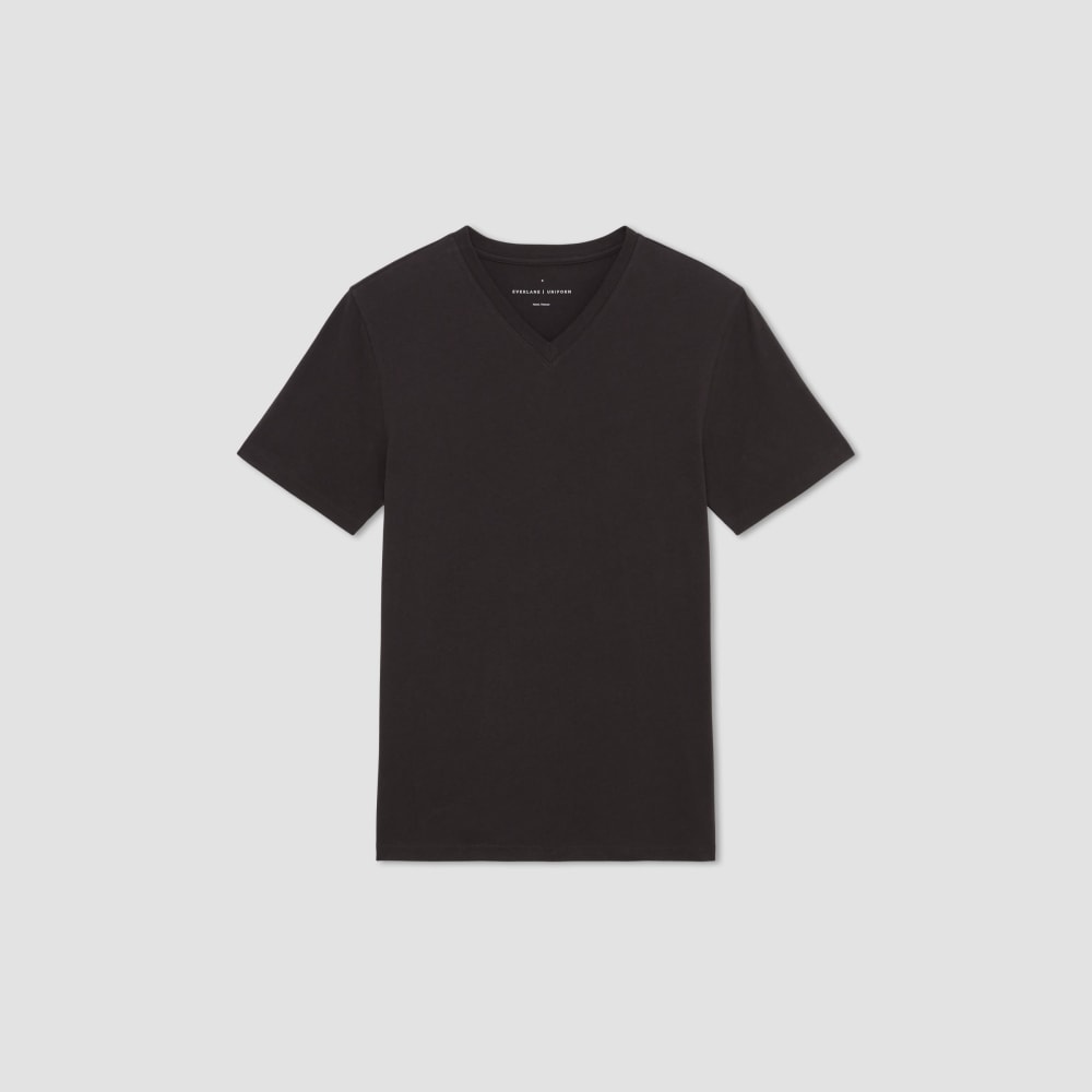 The Essential Organic V-Neck Tee | Vintage Black - Image 2
