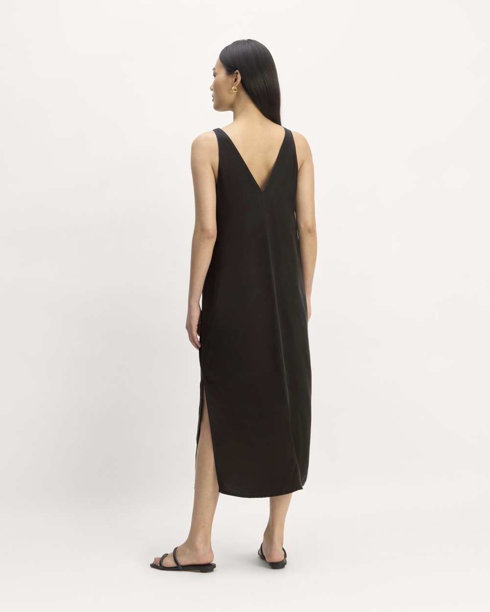 The TENCEL? Midi Slip Dress | Black - Image 6