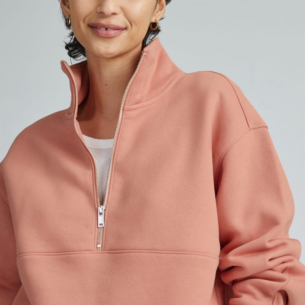 The ReTrack Half-Zip Sweatshirt | Light Rose - Image 4