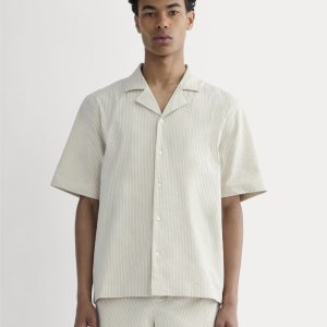 The Seersucker Resort Shirt | Trench Coat Khaki / Natural