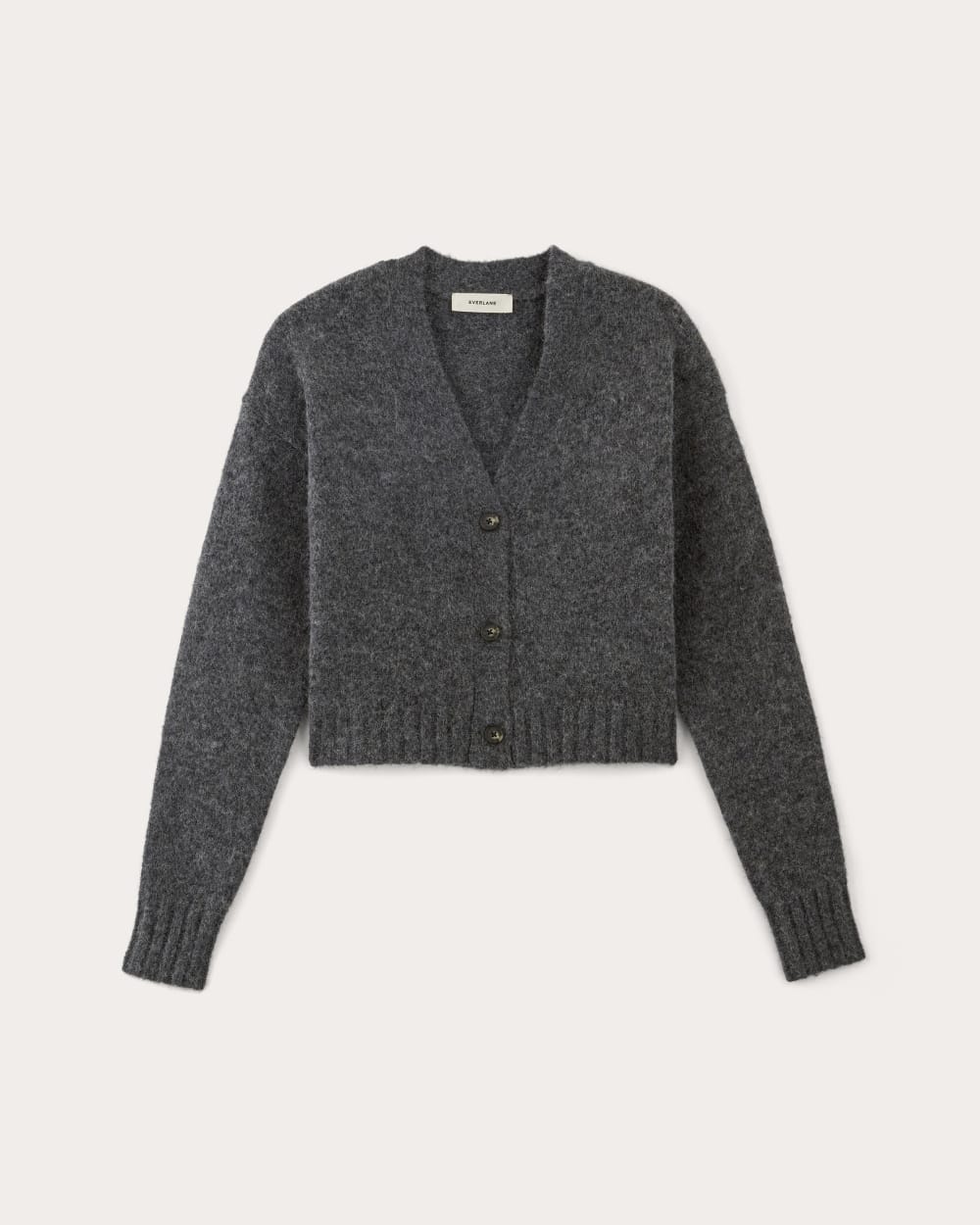 The Boxy Cardigan in Alpaca | Dark Charcoal - Image 2