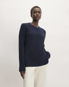 The Organic Cotton Slim Crew Sweater | Navy