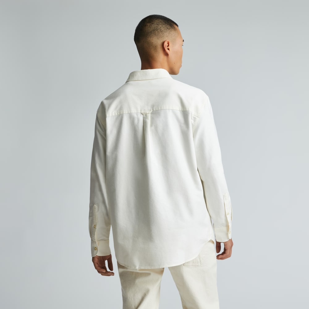 The Organic Oxford Relaxed Utility Shirt | Bone - Image 3