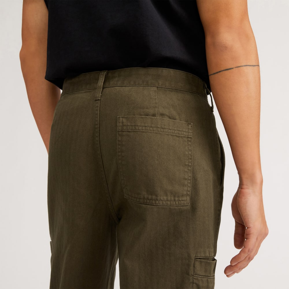 The Organic Cotton Herringbone Refined Cargo | Beech - Image 5