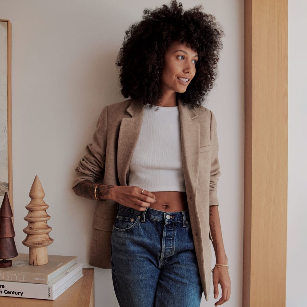 The Oversized Blazer in Wool | Toasted Tan - Image 8