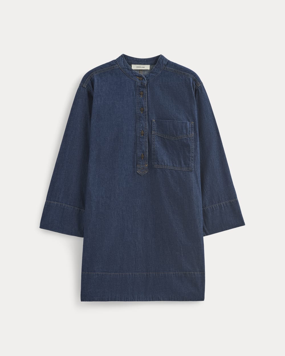 The Denim Popover Dress | Dark Indigo - Image 2